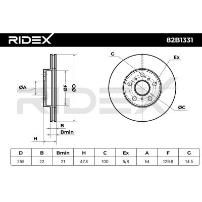 Tarcza hamulcowa RIDEX 82B1331 82B1331 - foto 7