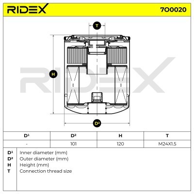Filtr Oleju RIDEX 7O0020 7O0020 - foto 5