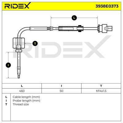 Czujnik temperatury spalin RIDEX 3938E0373 3938E0373 - foto 6
