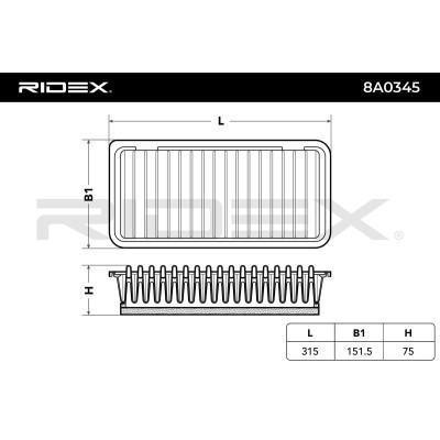 Filtr Powietrza RIDEX 8A0345 8A0345 - foto 6