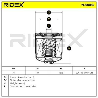 Filtr Oleju RIDEX 7O0085 7O0085 - foto 5
