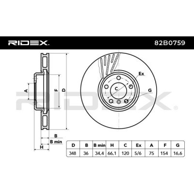 Tarcza hamulcowa RIDEX 82B0759 82B0759 - foto 3