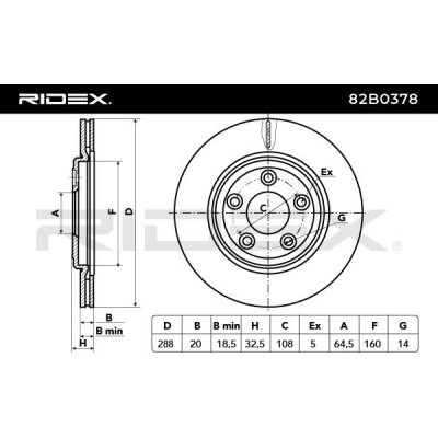 Tarcza hamulcowa RIDEX 82B0378 82B0378 - foto 3