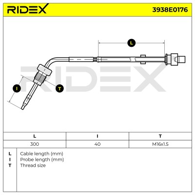 Czujnik temperatury spalin RIDEX 3938E0176 3938E0176 - foto 6