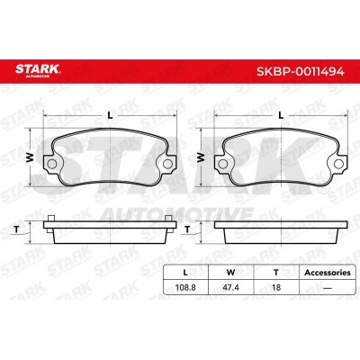 Klocki hamulcowe Stark SKBP-0011494 SKBP-0011494 - foto 3
