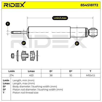 Amortyzator RIDEX 854S18172 854S18172 - foto 8