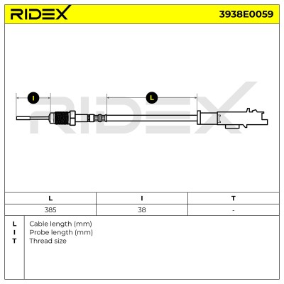 Czujnik temperatury spalin RIDEX 3938E0059 3938E0059 - foto 5