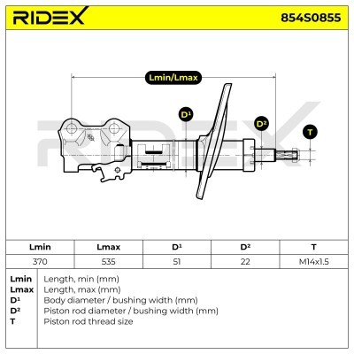 Amortyzator RIDEX 854S0855 854S0855 - foto 5