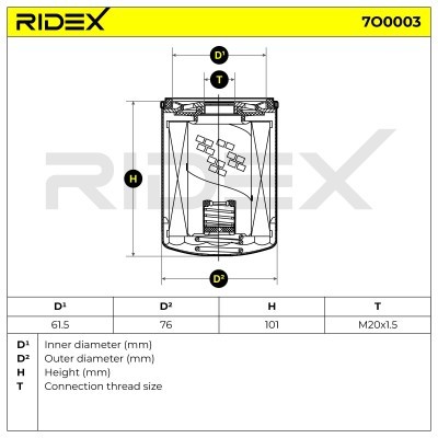 Filtr Oleju RIDEX 7O0003 7O0003 - foto 6