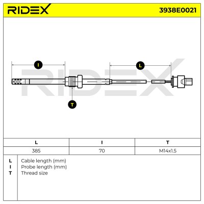 Czujnik temperatury spalin RIDEX 3938E0021 3938E0021 - foto 5