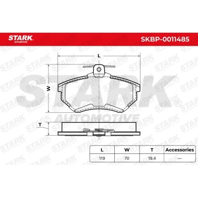 Klocki hamulcowe Stark SKBP-0011485 SKBP-0011485 - foto 5