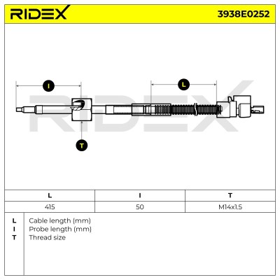 Czujnik temperatury spalin RIDEX 3938E0252 3938E0252 - foto 5