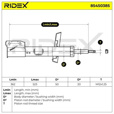 Amortyzator RIDEX 854S0385 854S0385 - foto 14