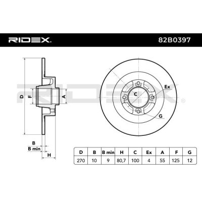 Tarcza hamulcowa RIDEX 82B0397 82B0397 - foto 4