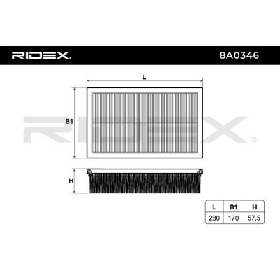 Filtr Powietrza RIDEX 8A0346 8A0346 - foto 6