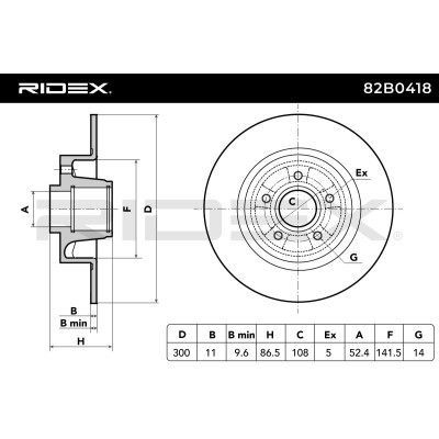 Tarcza hamulcowa RIDEX 82B0418 82B0418 - foto 8