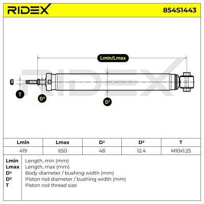 Amortyzator RIDEX 854S1443 854S1443 - foto 5