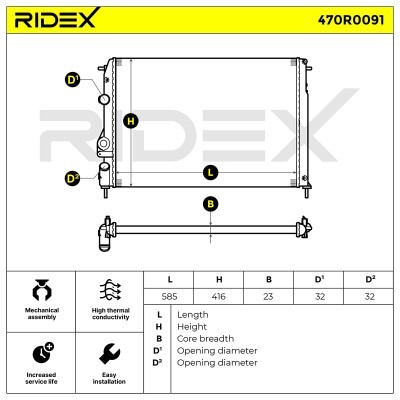 Chłodnica RIDEX 470R0091 470R0091 - foto 7