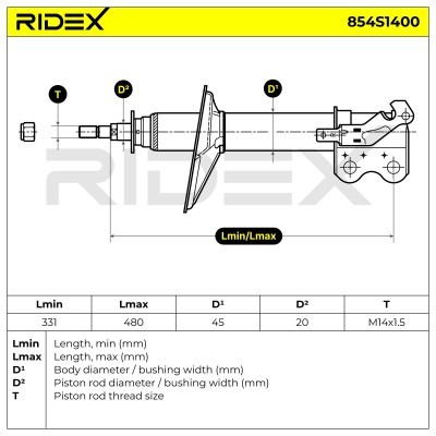 Amortyzator RIDEX 854S1400 854S1400 - foto 7