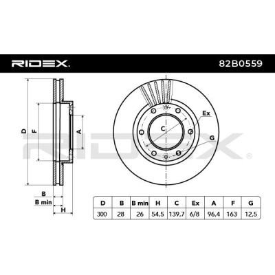Tarcza hamulcowa RIDEX 82B0559 82B0559 - foto 3