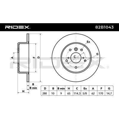 Tarcza hamulcowa RIDEX 82B1043 82B1043 - foto 3