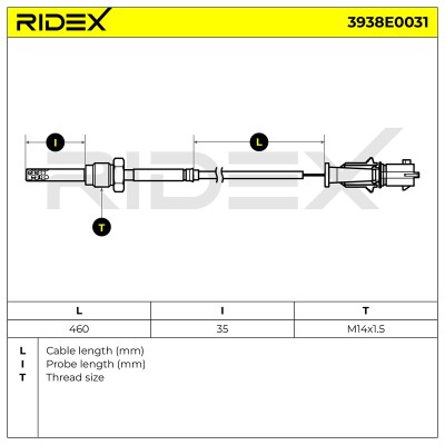 Czujnik temperatury spalin RIDEX 3938E0031 3938E0031 - foto 6