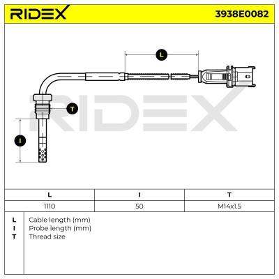 Czujnik temperatury spalin RIDEX 3938E0082 3938E0082 - foto 6