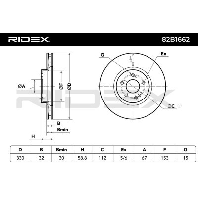 Tarcza hamulcowa RIDEX 82B1662 82B1662 - foto 5