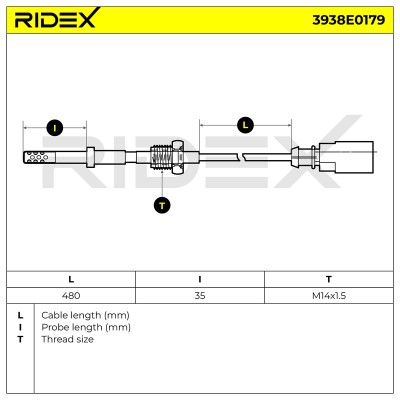 Czujnik temperatury spalin RIDEX 3938E0179 3938E0179 - foto 6
