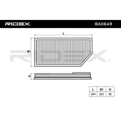 Filtr Powietrza RIDEX 8A0649 8A0649 - foto 5