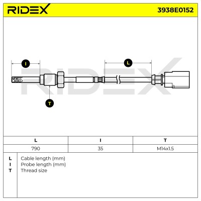 Czujnik temperatury spalin RIDEX 3938E0152 3938E0152 - foto 6