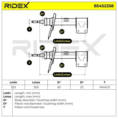 Amortyzator RIDEX 854S2258 854S2258 - foto 8