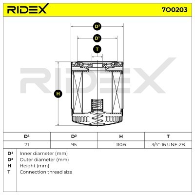 Filtr Oleju RIDEX 7O0203 7O0203 - foto 5