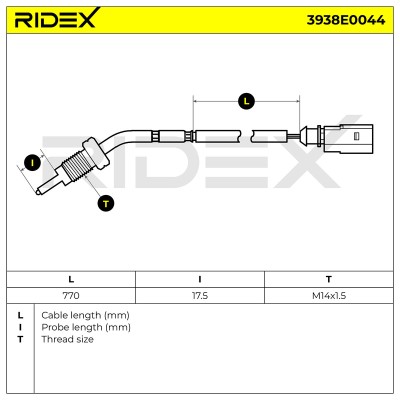 Czujnik temperatury spalin RIDEX 3938E0044 3938E0044 - foto 6