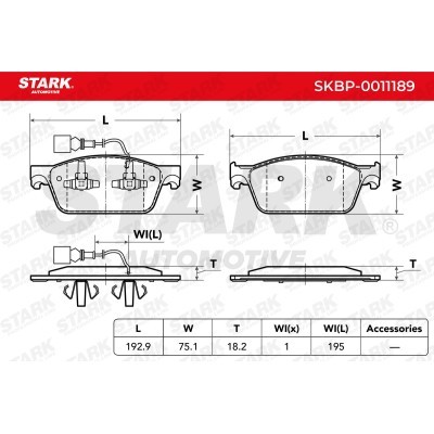 Klocki hamulcowe Stark SKBP-0011189 SKBP-0011189 - foto 3