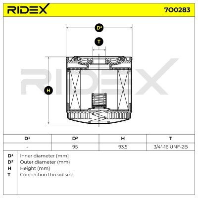 Filtr Oleju RIDEX 7O0283 7O0283 - foto 6