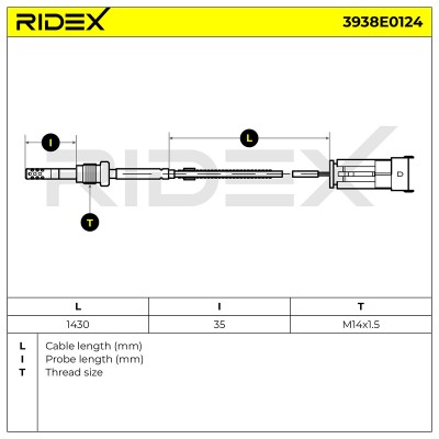 Czujnik temperatury spalin RIDEX 3938E0124 3938E0124 - foto 6