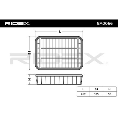 Filtr Powietrza RIDEX 8A0066 8A0066 - foto 3