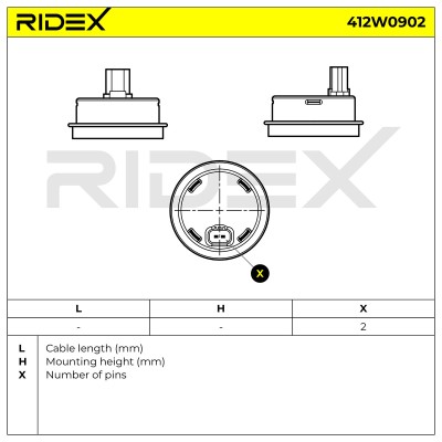 Czujnik ABS RIDEX 412W0902 412W0902 - foto 9