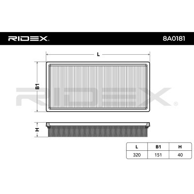 Filtr Powietrza RIDEX 8A0181 8A0181 - foto 5