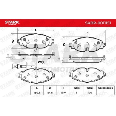 Klocki hamulcowe Stark SKBP-0011151 SKBP-0011151 - foto 2