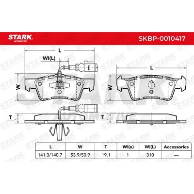 Klocki hamulcowe Stark SKBP-0010417 SKBP-0010417 - foto 3