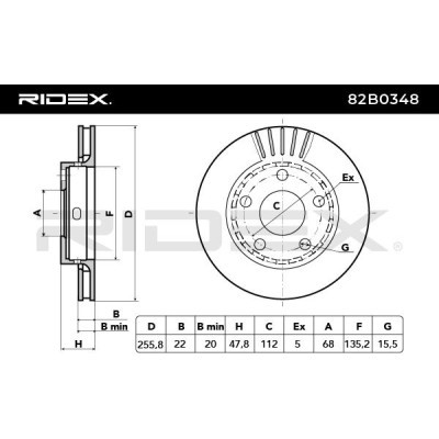 Tarcza hamulcowa RIDEX 82B0348 82B0348 - foto 6