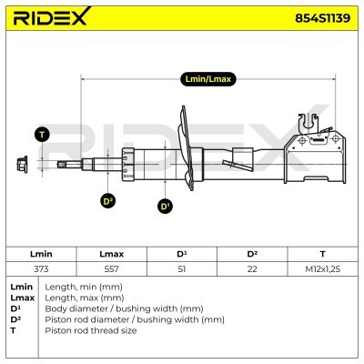 Amortyzator RIDEX 854S1139 854S1139 - foto 8