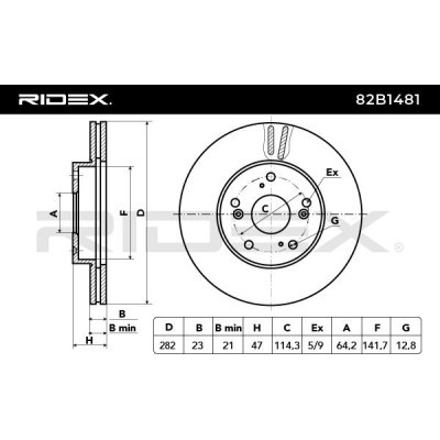 Tarcza hamulcowa RIDEX 82B1481 82B1481 - foto 4