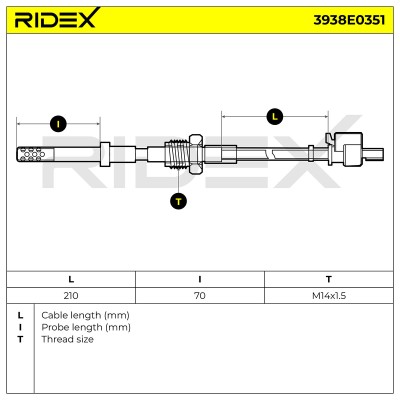 Czujnik temperatury spalin RIDEX 3938E0351 3938E0351 - foto 6