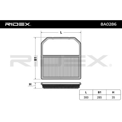Filtr Powietrza RIDEX 8A0286 8A0286 - foto 3