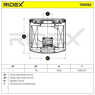 Filtr Oleju RIDEX 7O0152 7O0152 - foto 5