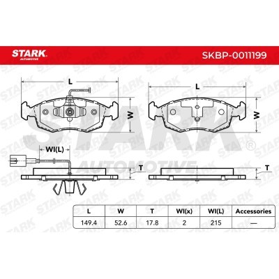 Klocki hamulcowe Stark SKBP-0011199 SKBP-0011199 - foto 3