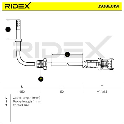 Czujnik temperatury spalin RIDEX 3938E0191 3938E0191 - foto 6